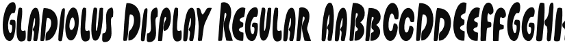 Gladiolus Display font download