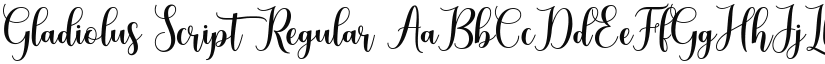Gladiolus Script Regular font