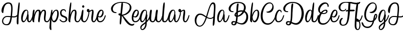 Hampshire Regular font