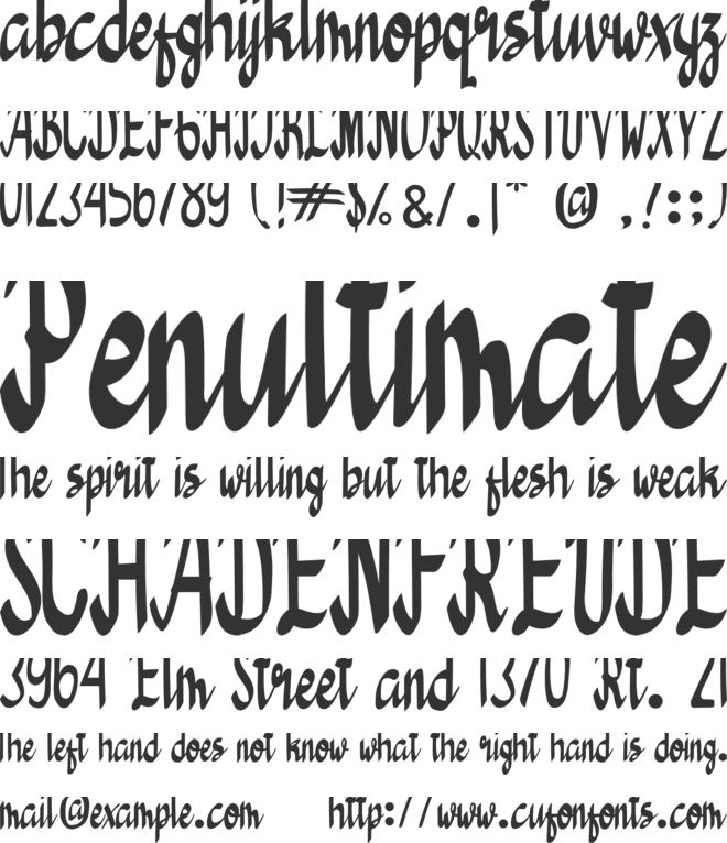 Bedeng Holis font preview