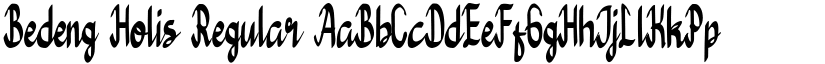 Bedeng Holis Regular font