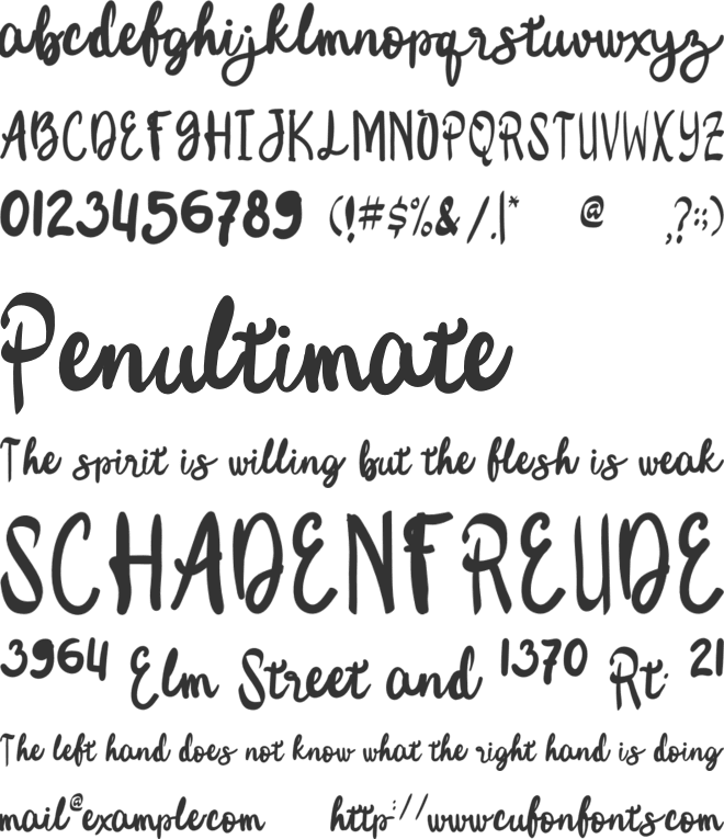 Melody Jazzy font preview