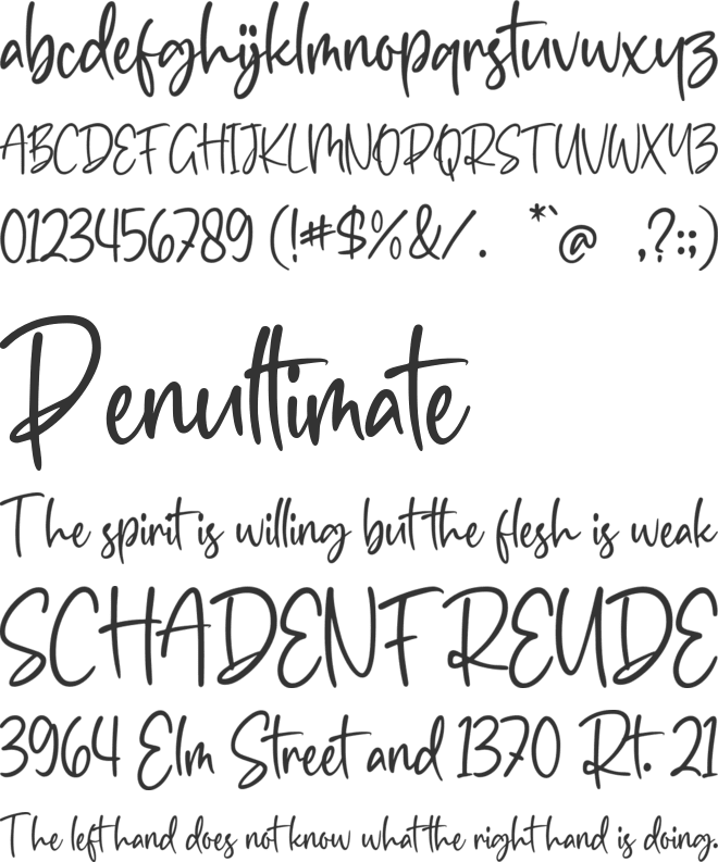 Belgetha font preview
