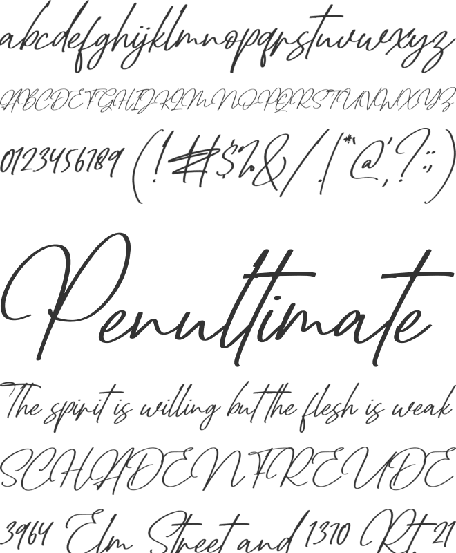 Dettreon Smith font preview