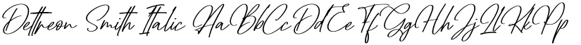 Dettreon Smith Italic font
