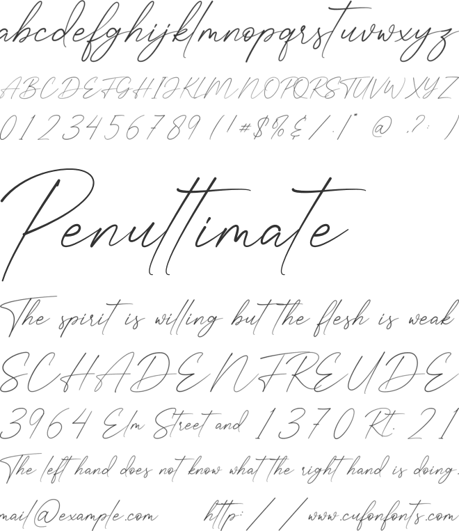 Clafita Miller font preview
