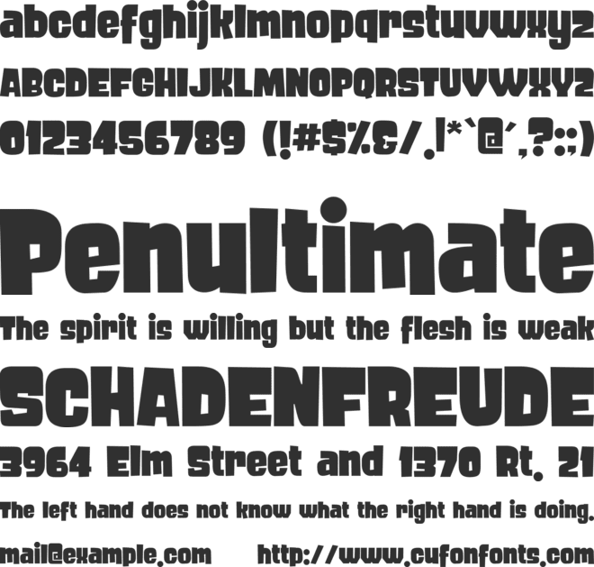 FROS font preview