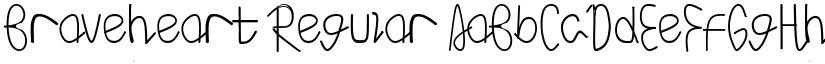 Braveheart Regular font