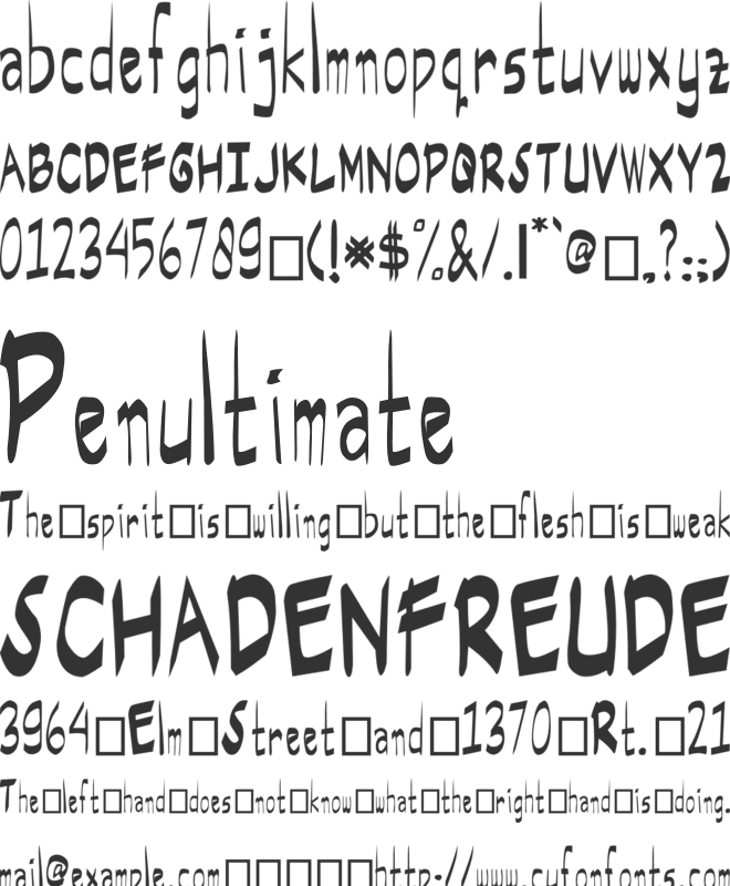 Atmalia font preview