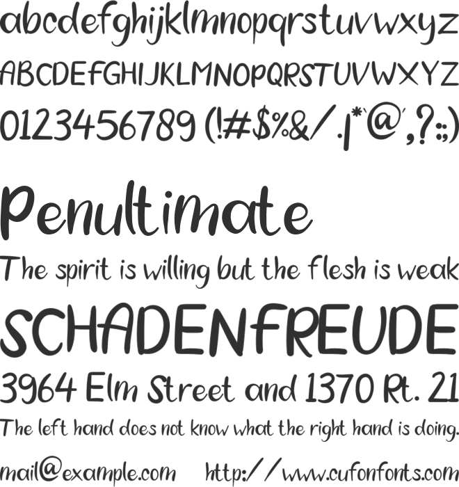 funtime font preview