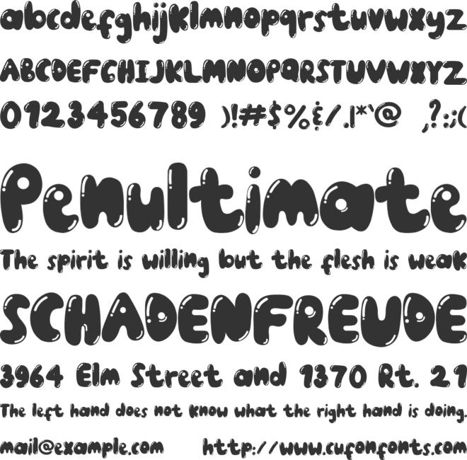 Just Bubble font preview