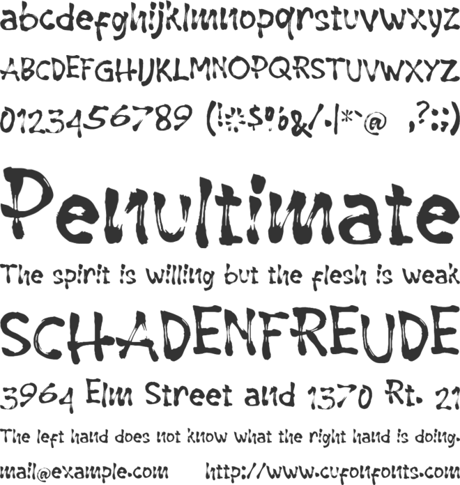 Ryujin Attack font preview