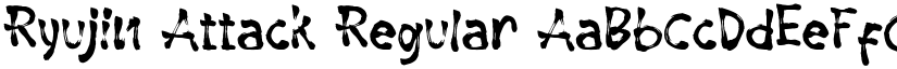 Ryujin Attack Regular font
