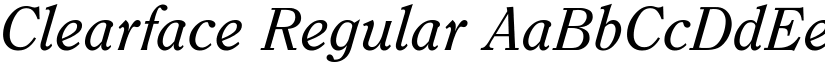 Clearface Regular font