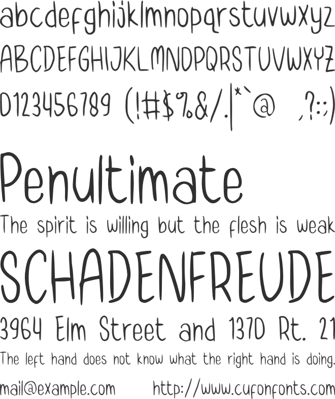 Nighty Tales GT font preview