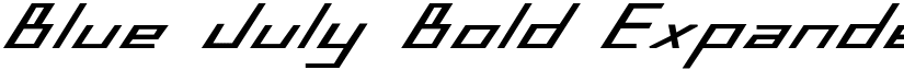 Blue July Bold Expanded font