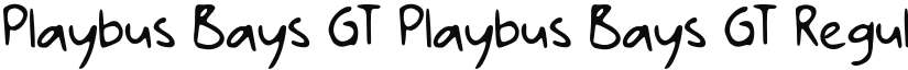 Playbus Bays GT Playbus Bays GT Regular font