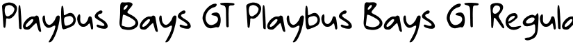 Playbus Bays GT Playbus Bays GT Regular font