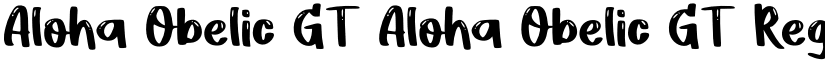 Aloha Obelic GT Aloha Obelic GT Regular font