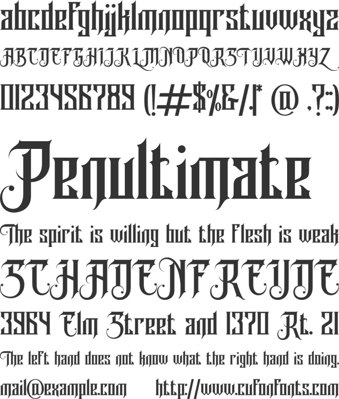 Avalen Rekas font preview