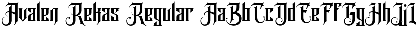 Avalen Rekas Regular font