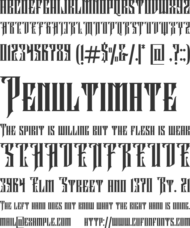 Aurel shine font preview