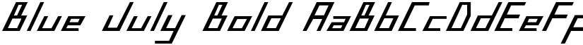 Blue July Bold font