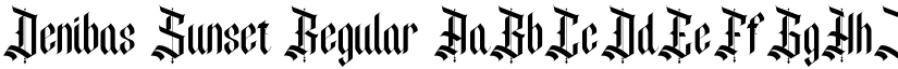 Denibas Sunset Regular font
