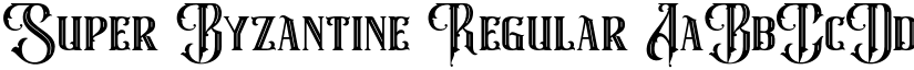 Super Byzantine Regular font