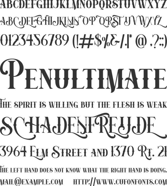 Bristol maver font preview