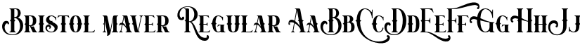 Bristol maver Regular font