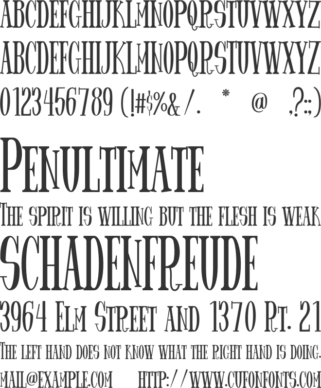 Spider King font preview