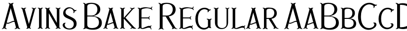 Avins Bake Regular font