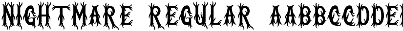 Nightmare Regular font