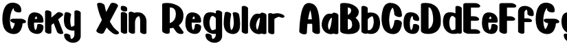 Geky Xin Regular font