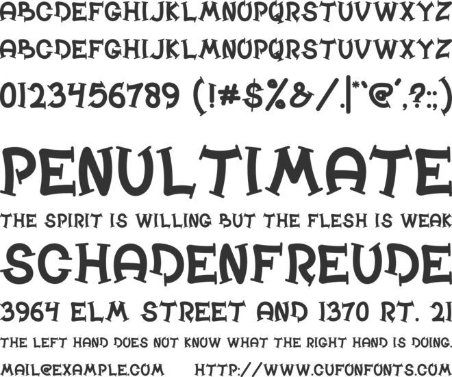 Bodihel font preview