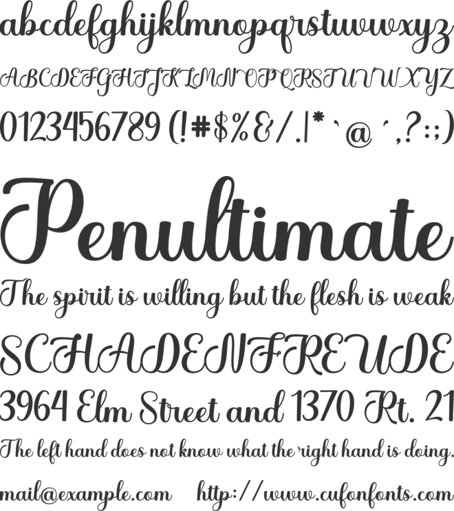 Whetiya Script font preview