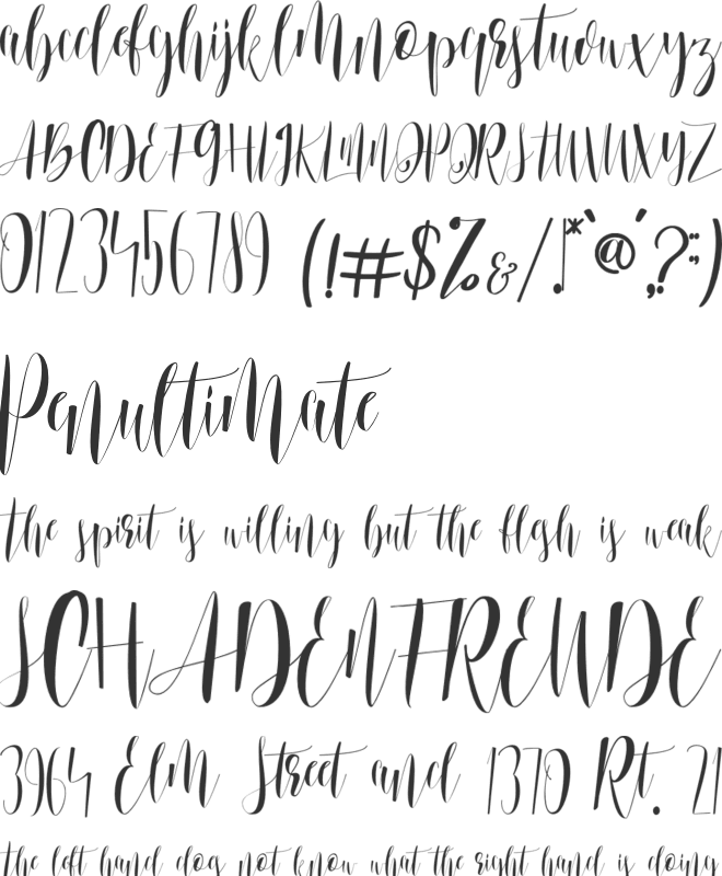 Lovesick Definition Font font preview