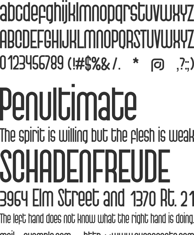Piemonte font preview