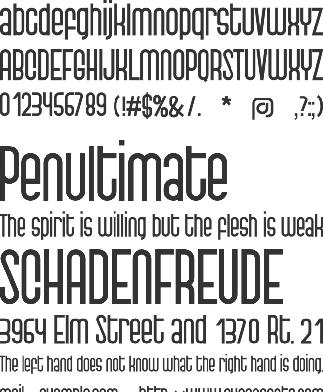 Piemonte font preview