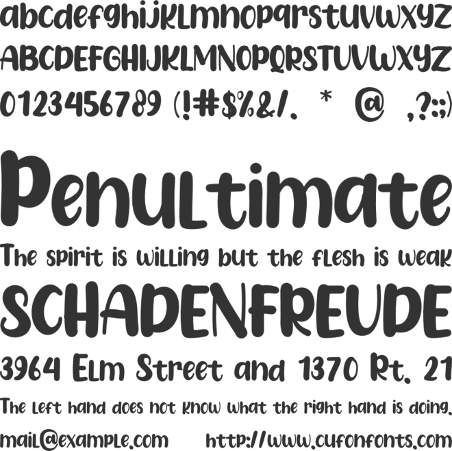 Sandy Kids font preview