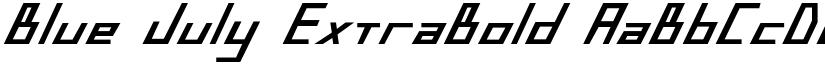 Blue July ExtraBold font