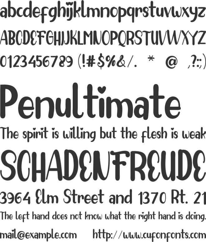 Shine Kejora font preview