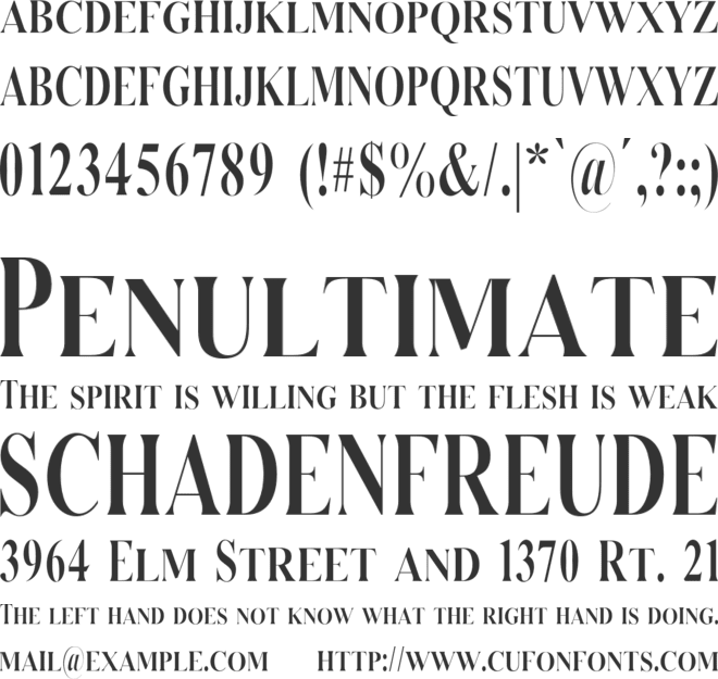 Serizawa font preview