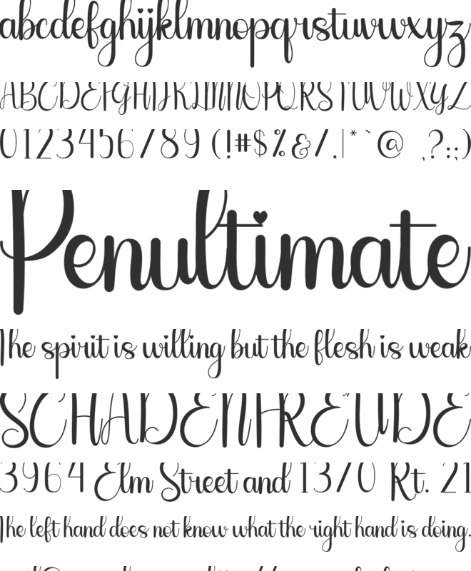 Sailyme font preview