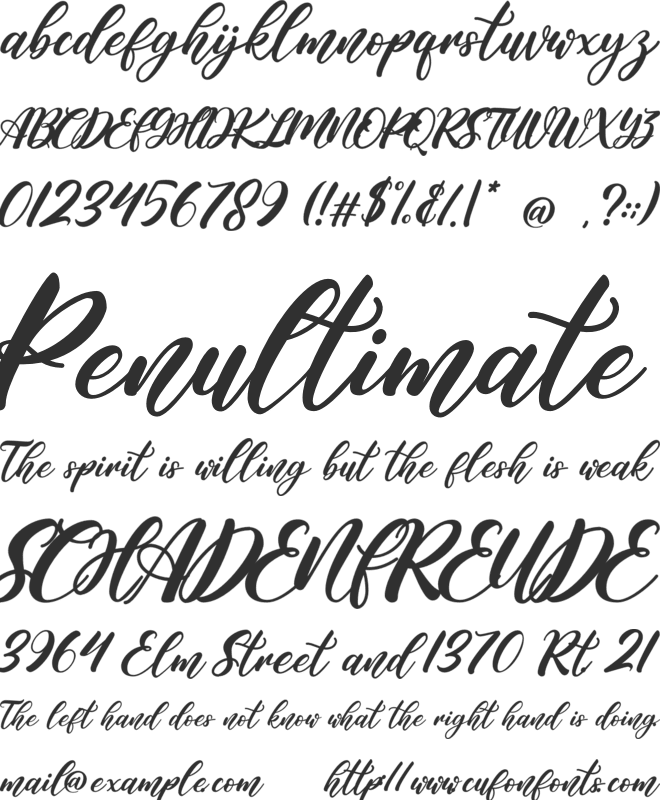 Hanyka Rathery font preview