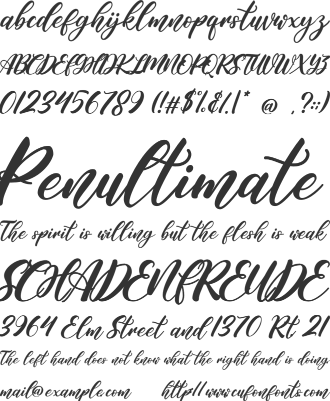Hanyka Rathery font preview