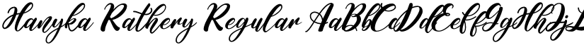 Hanyka Rathery Regular font