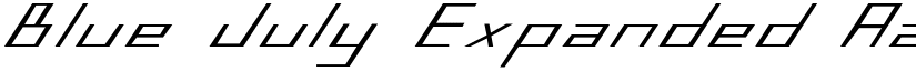 Blue July Expanded font