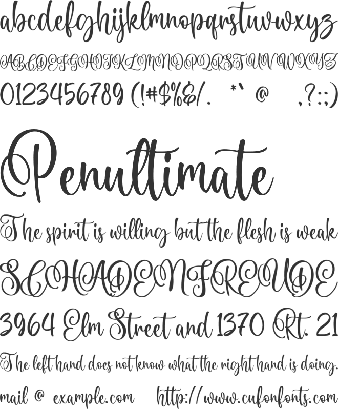 Happy People font preview